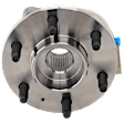 Front, Driver or Passenger Side Wheel Hub, With Bearing, With Sensor, 6 x 4.5 in. Bolt Pattern, AWD