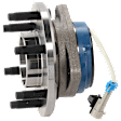 Front, Driver or Passenger Side Wheel Hub, With Bearing, With Sensor, 6 x 4.5 in. Bolt Pattern, AWD