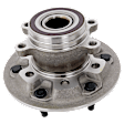 Front, Driver or Passenger Side Wheel Hub, With Bearing, Without Sensor, 6 x 5.5 in. Bolt Pattern