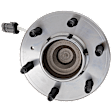 Front, Driver or Passenger Side Wheel Hub, With Bearing, With Sensor, RWD
