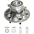 Front, Driver or Passenger Side Wheel Hub, With Bearing, Without Sensor, RWD