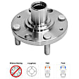 Front, Driver or Passenger Side Wheel Hub, Without Bearing, 4 x 3.94 in. Bolt Pattern