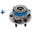 Rear, Driver or Passenger Side Wheel Hub, With Bearing, With Sensor, 6 x 4.5 in. Bolt Pattern