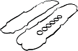 Valve Cover Gasket, 6 Cyl., 2.7L Engine, Rubber Material, without Grommets and with Spark Plug Tube Seals