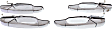 Front and Rear, Driver and Passenger Side Chrome Exterior Door Handle, Front Driver Side - With Key Hole; Front Passenger Side and Rear Driver and Passenger Side - Without Key Hole