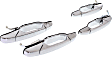 Front and Rear, Driver and Passenger Side Chrome Exterior Door Handle, Front Driver Side - With Key Hole; Front Passenger Side and Rear Driver and Passenger Side - Without Key Hole
