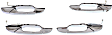 Front and Rear, Driver and Passenger Side Chrome Exterior Door Handle, Front Driver Side - With Key Hole; Front Passenger Side and Rear Driver and Passenger Side - Without Key Hole