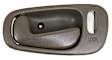Front or Rear, Driver Side Interior Door Handle, Brown, With Door Lock Hole, For Models With Power Door Locks