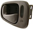 Front or Rear, Driver Side Interior Door Handle, Brown, With Door Lock Hole, For Models With Power Door Locks