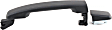 Front, Passenger Side or Rear, Driver or Passenger Side Exterior Door Handle, Smooth Black, Without Key Hole