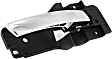 2008-2018 Dodge Grand Caravan - Front, Passenger Side Chrome Lever with Primed Bezel Interior Door Handle, Without Door Lock Hole