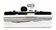 Front, Passenger Side Exterior Door Handle, Chrome, Without Key Hole, With Steel Rod Retainer