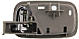 Front, Passenger Side Gray bezel with chrome lever Interior Door Handle
