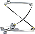 Front, Driver Side Manual Window Regulator, Without Motor