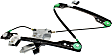 Front, Passenger Side Window Regulator, Power, With One Touch Feature, 6-Prong Connector