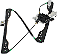 Front, Passenger Side Window Regulator, Power, With One Touch Feature, 6-Prong Connector