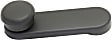 Front or Rear, Driver or Passenger Side Window Crank, Plastic, Gray