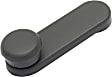 Front or Rear, Driver or Passenger Side Window Crank, Plastic, Gray