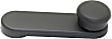 Front or Rear, Driver or Passenger Side Window Crank, Plastic, Gray