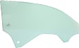 Front, Passenger Side Door Glass, Green Tint, Without Clips, Coupe, Replaces NAGS No. DD12653 GTNN