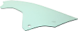 Front, Driver Side Door Glass, Green Tint, Without Clips, Coupe, Replaces NAGS No. DD12654 GTNN