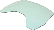 Front, Passenger Side Door Glass, Green Tint, Non-Laminated, Replaces NAGS No. DD12373 GTNN