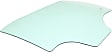 Rear, Passenger Side Door Glass, Green Tint, Without Clips, Replaces NAGS No. DD11760 GTNN