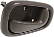 Front or Rear, Passenger Side Interior Door Handle, Brown, Without Door Lock Hole, For Models With Manual Door Locks