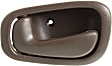 Front or Rear, Driver Side Interior Door Handle, Brown, Without Door Lock Hole, For Models With Manual Door Locks