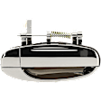 Rear, Passenger Side Chrome Exterior Door Handle, Without Key Hole