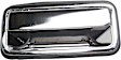 Rear, Driver Side Chrome Exterior Door Handle, Without Key Hole