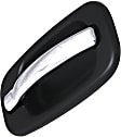 Rear, Passenger Side Chrome Lever with Smooth Black Bezel Exterior Door Handle, Without Key Hole