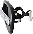 Rear, Driver Side Chrome Lever with Smooth Black Bezel Exterior Door Handle, Without Key Hole