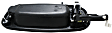 Rear, Driver Side Chrome Lever with Smooth Black Bezel Exterior Door Handle, Without Key Hole