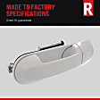 Rear - Back Door Exterior Door Handle, Textured Gray, Without Key Hole, With License Bracket