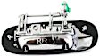 Rear, Passenger Side Exterior Door Handle, Chrome, Without Key Hole, 2-Screw Mount Type