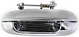 Rear, Driver Side Exterior Door Handle, Chrome, Without Key Hole, 2-Screw Mount Type