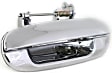 Rear, Driver Side Exterior Door Handle, Chrome, Without Key Hole, 2-Screw Mount Type