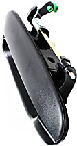 Rear, Passenger Side Exterior Door Handle, Textured Black, Without Key Hole, 1-Screw Mount Type