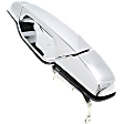 Rear, Passenger Side Chrome Exterior Door Handle, Without Key Hole