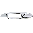 Rear, Passenger Side Chrome Exterior Door Handle, Without Key Hole