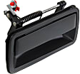 Rear, Passenger Side Smooth Black Exterior Door Handle, Without Key Hole