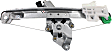 Rear, Passenger Side Power Window Regulator, With Motor