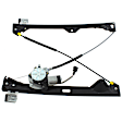 Rear, Passenger Side Window Regulator, Power, with Motor, Crew Cab Pickup, Except 2007 Classic Silverado/Sierra