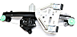 Rear, Passenger Side Power Window Regulator, With Motor