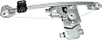 Rear, Passenger Side Power Window Regulator, With Motor