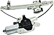 Rear, Driver Side Power Window Regulator, With Motor