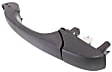 Rear, Driver or Passenger Side Black Exterior Door Handle, Without Key Hole