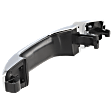 Rear, Driver or Passenger Side Chrome Exterior Door Handle, Without Key Hole, Plastic