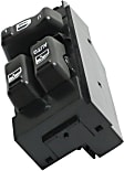 Front Or Rear, Driver Side Window Switch Black 3 Buttons